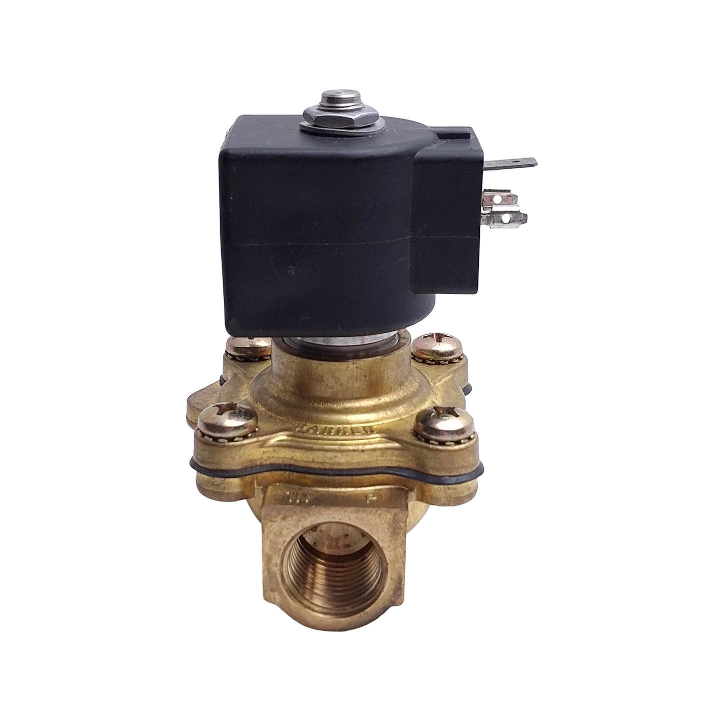 Used Parker 72228BN4UV00 Solenoid Valve, 2-Way Normally Open, 1/2in NPT, 120VAC Coil