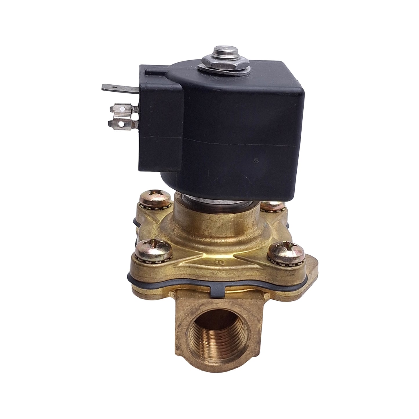 Used Parker 72228BN4UV00 Solenoid Valve, 2-Way Normally Open, 1/2in NPT, 120VAC Coil