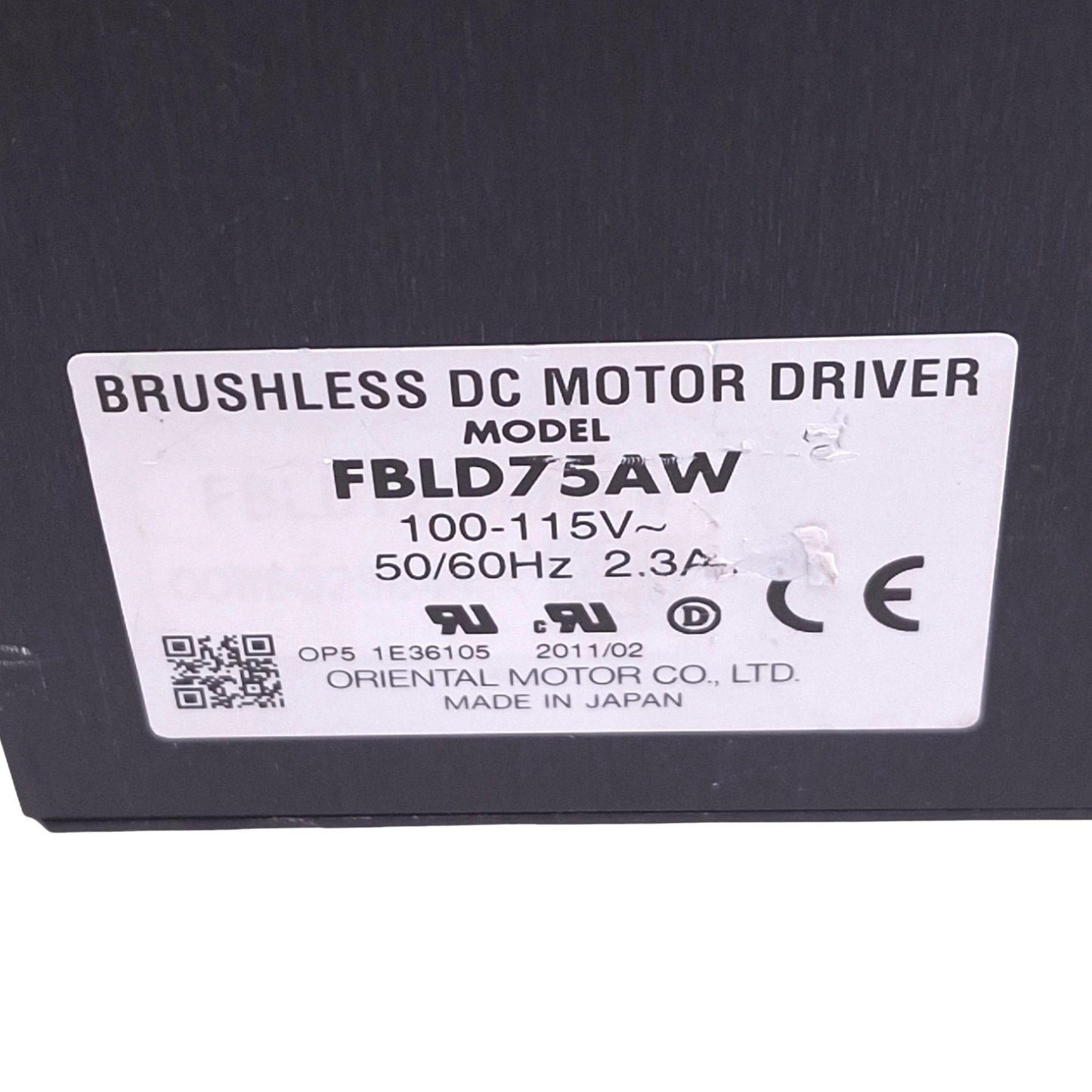 Used Oriental Motor FBLD75AW VEXTA Brushless DC Motor Driver, 100-115VAC In, 75W Max