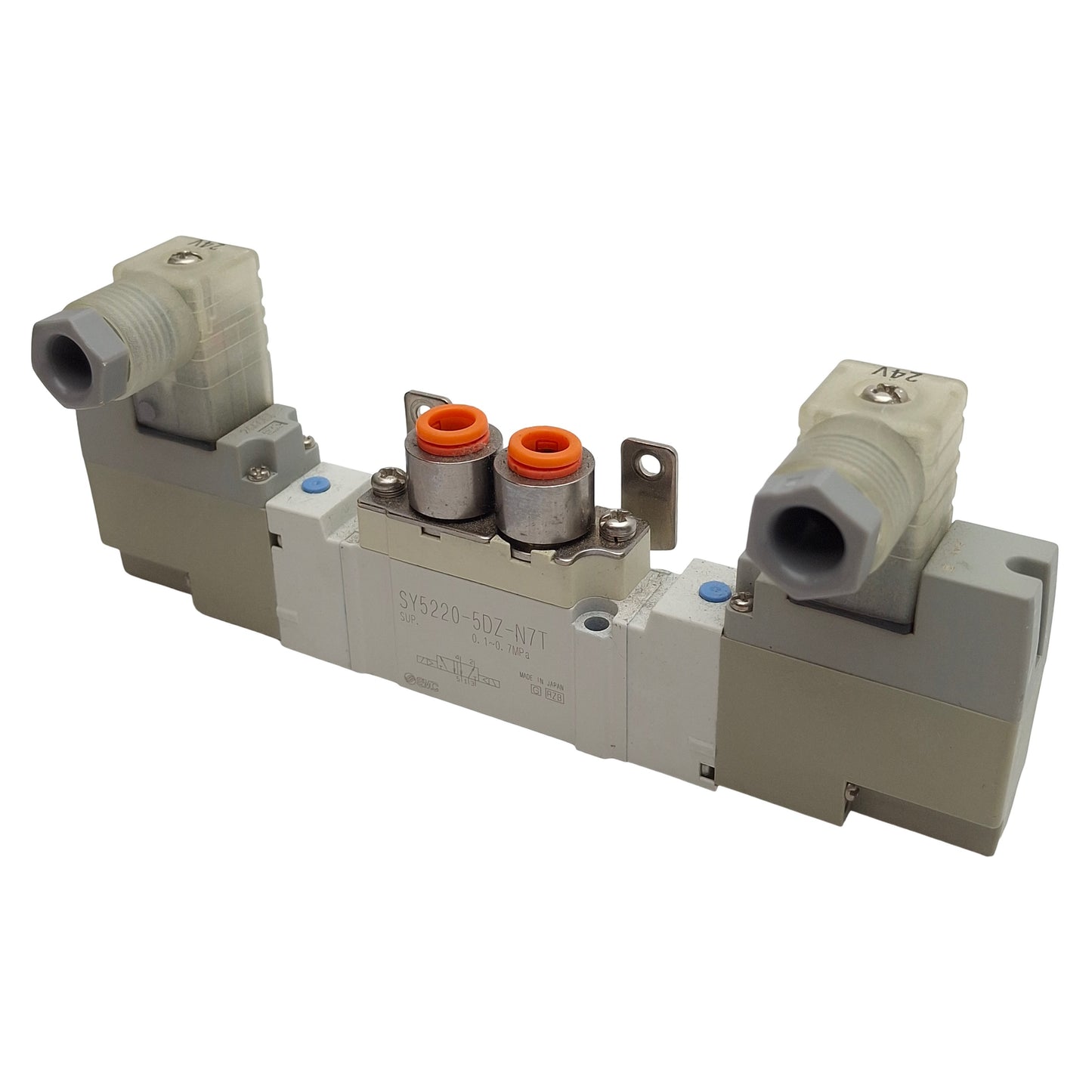 Used SMC SY5220-5DZ-N7T Solenoid Valve, 5/2-Way, ø1/4in Tube, 0.1-0.7MPa, 24VDC Coil