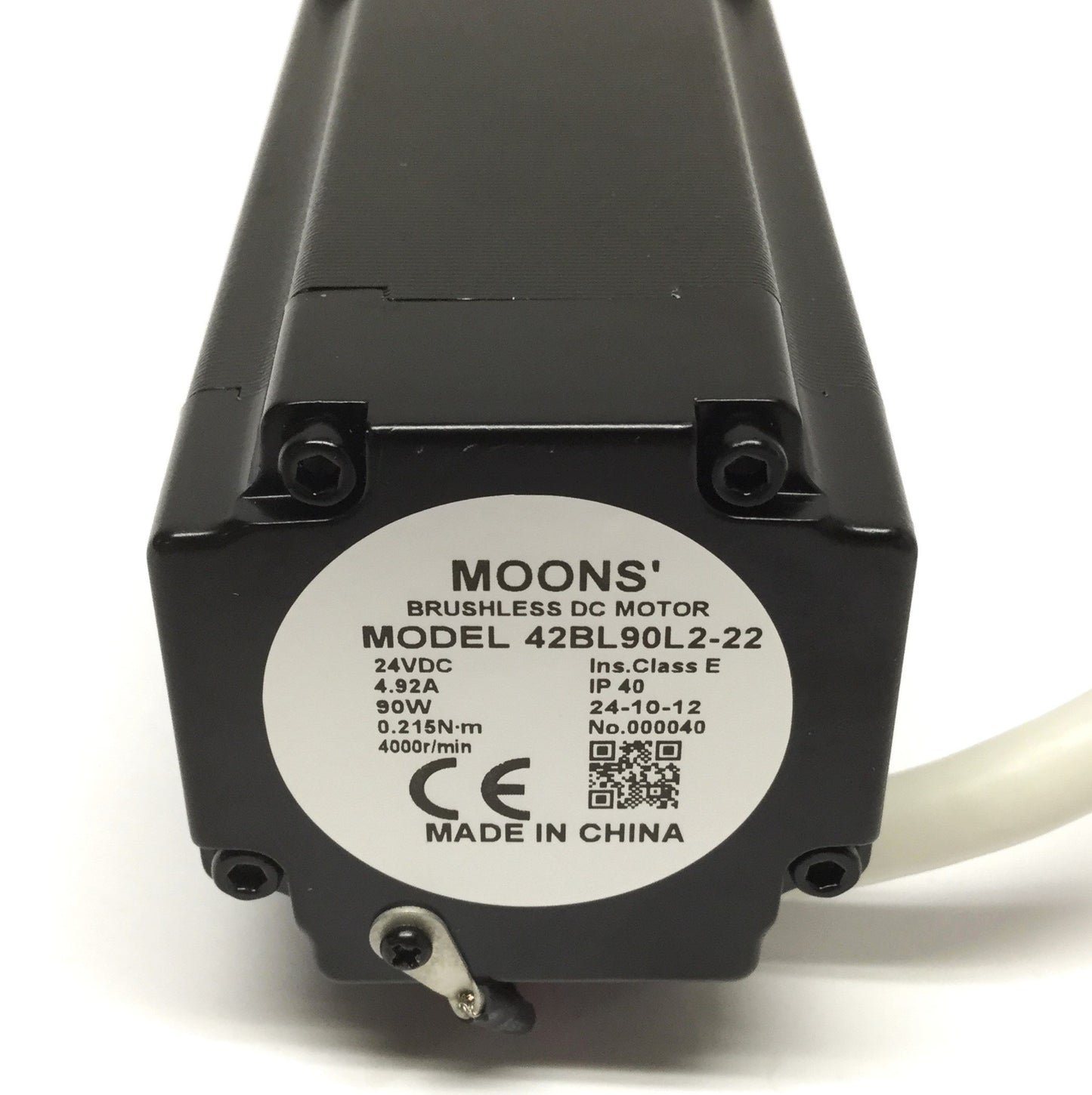 New – Open box Moons' 42BL90L2-22 Brushless DC Motor 24VDC 4.92A 90W 4000RPM, 42mm Frame