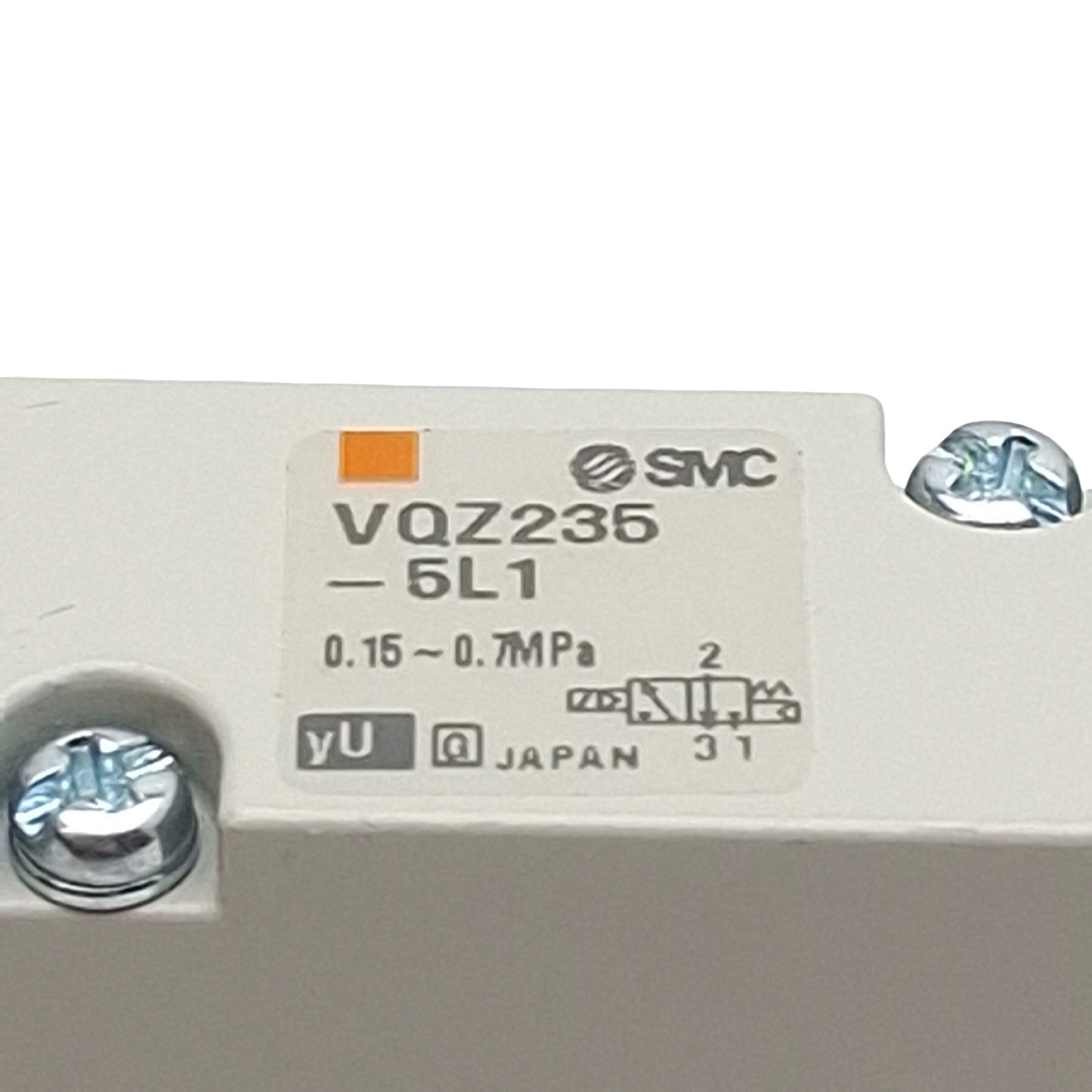 Used SMC VQZ235-5L1-01 Solenoid Valve, 3/2-Way, Rc1/8, 0.15-0.7MPa, 24VDC Coil