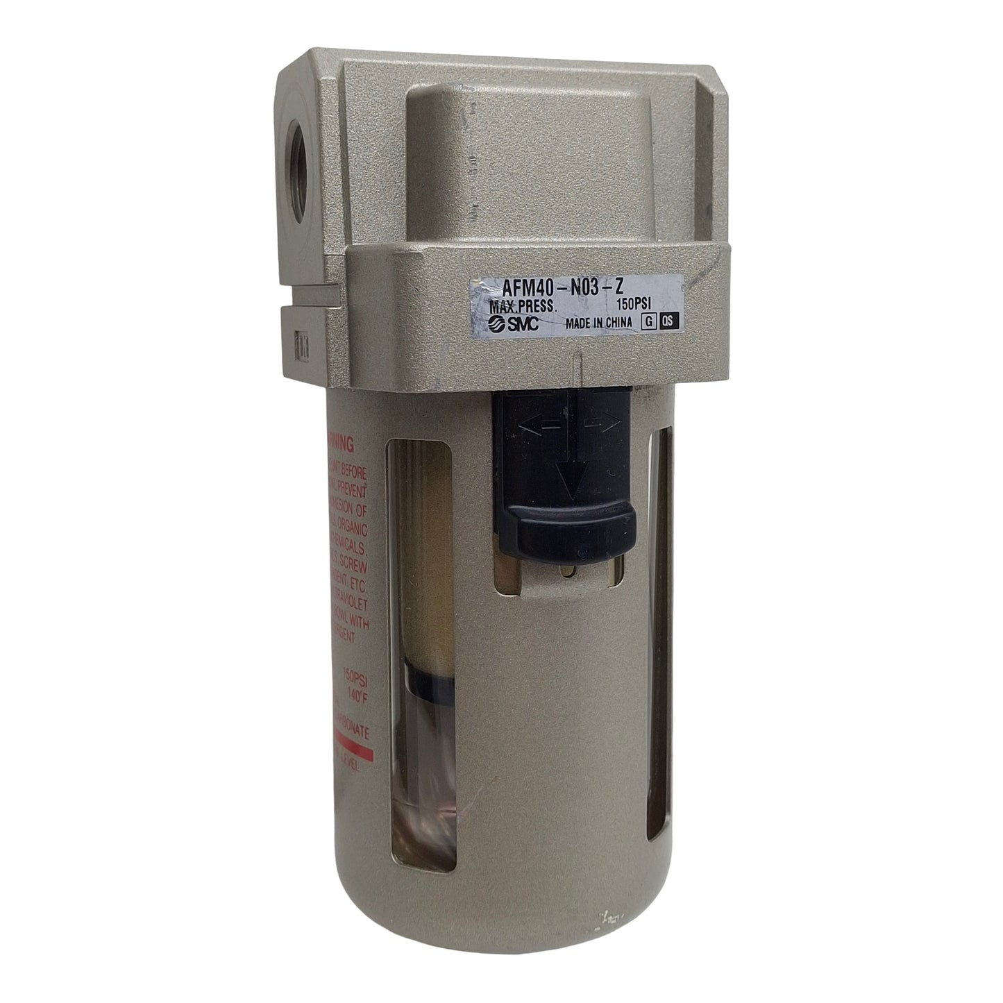 Used SMC AFM40-N03-Z Pneumatic Mist Separator, 3/8in NPT, 1.0MPa, 0.3µm, 1100L/min