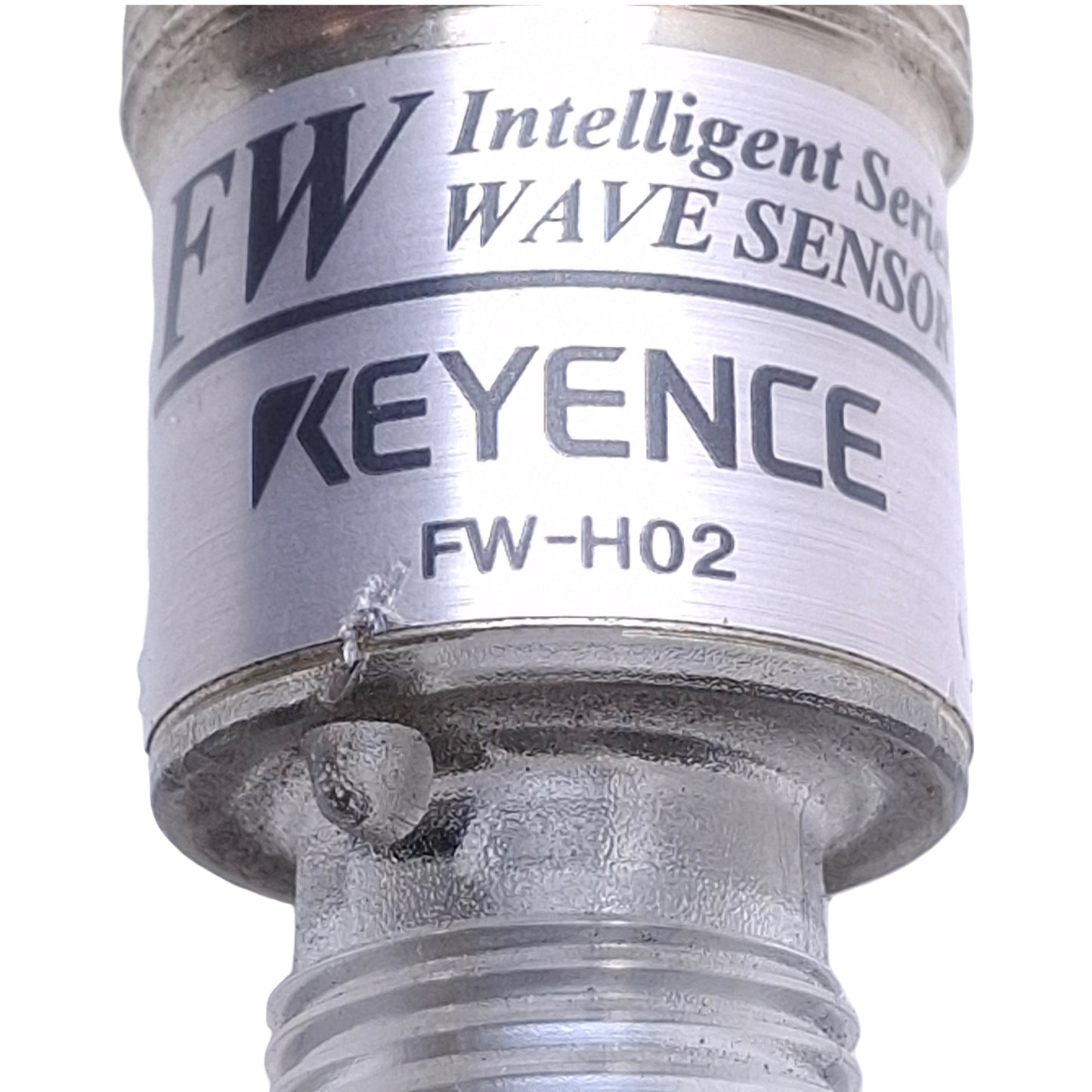 Used Keyence FW-H02 Digital Ultrasonic Sensor Head 50-200mm, M18 Barrel, 4-Pin M12