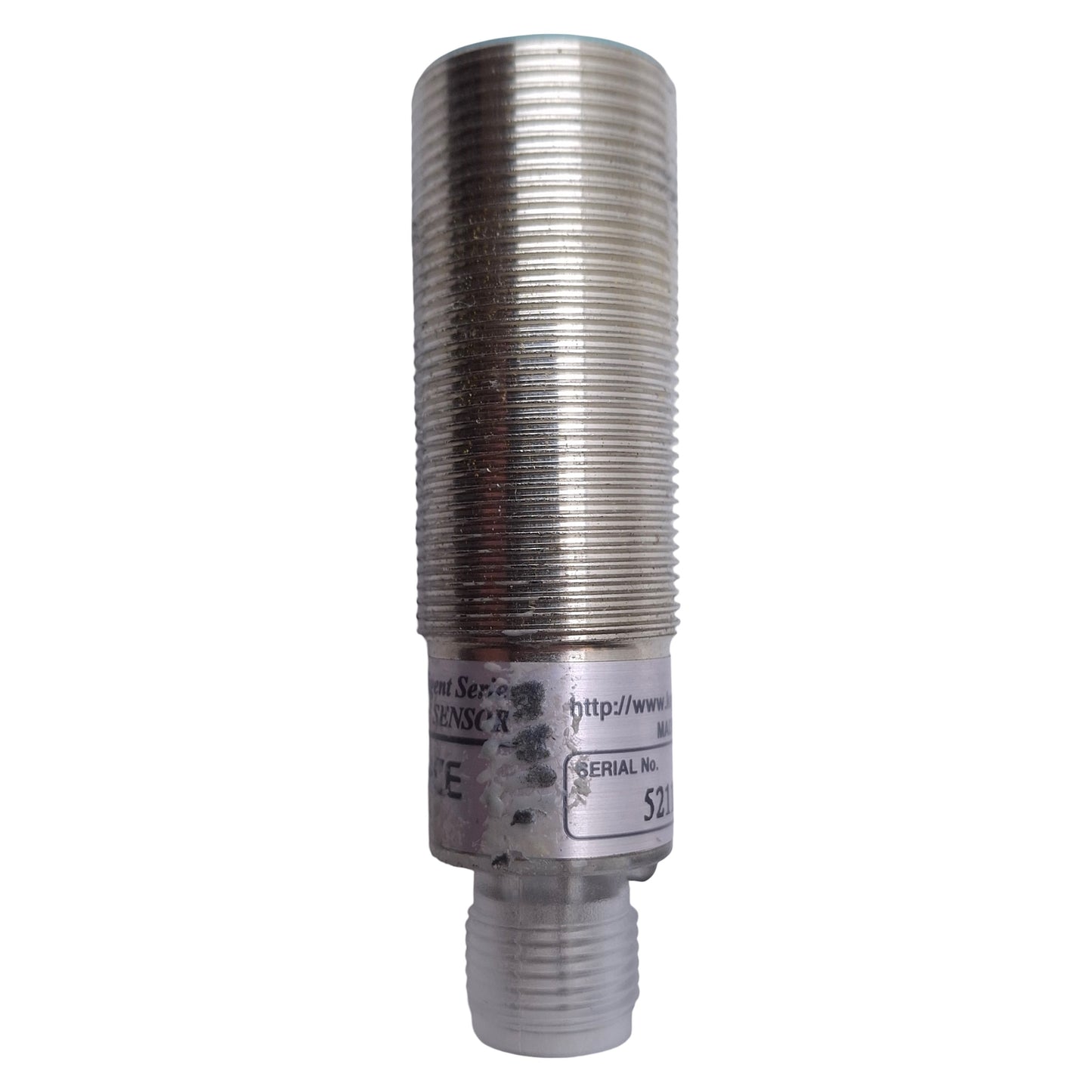 Used Keyence FW-H02 Digital Ultrasonic Sensor Head 50-200mm, M18 Barrel, 4-Pin M12