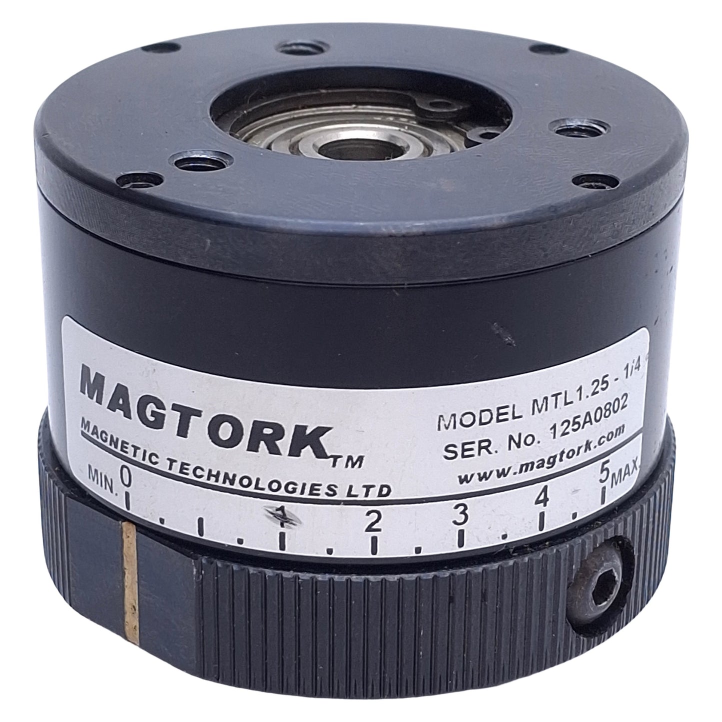 Used Magtork MTL1.25-1/4 Hysteresis Clutch 0.063-1.25lb-in Torque, ø0.250in ID