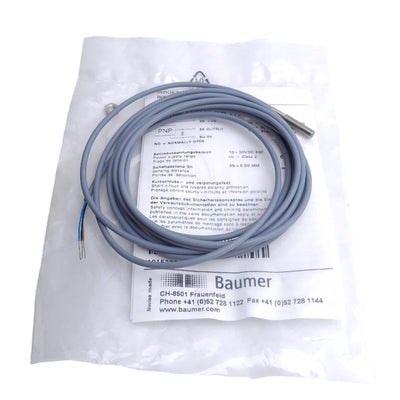 New Baumer IFRM04P15B1/L Proximity Switch, 0.8mm Range, PNP NO, 6-30VDC, M4 x 0.5