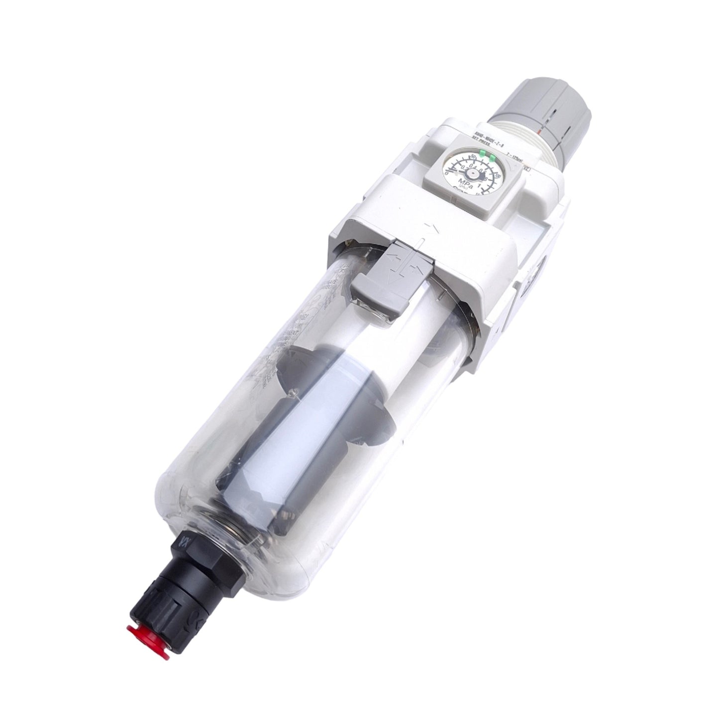 Used SMC AW40-N04DE-Z-B Filter/Regulator 7-125psi Set Pressure 1/2"NPT, 5µm, w/Gauge