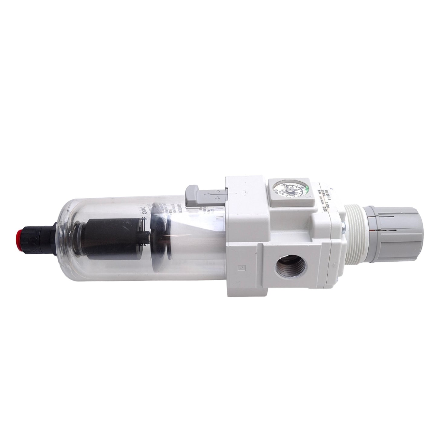 Used SMC AW40-N04DE-Z-B Filter/Regulator 7-125psi Set Pressure 1/2"NPT, 5µm, w/Gauge