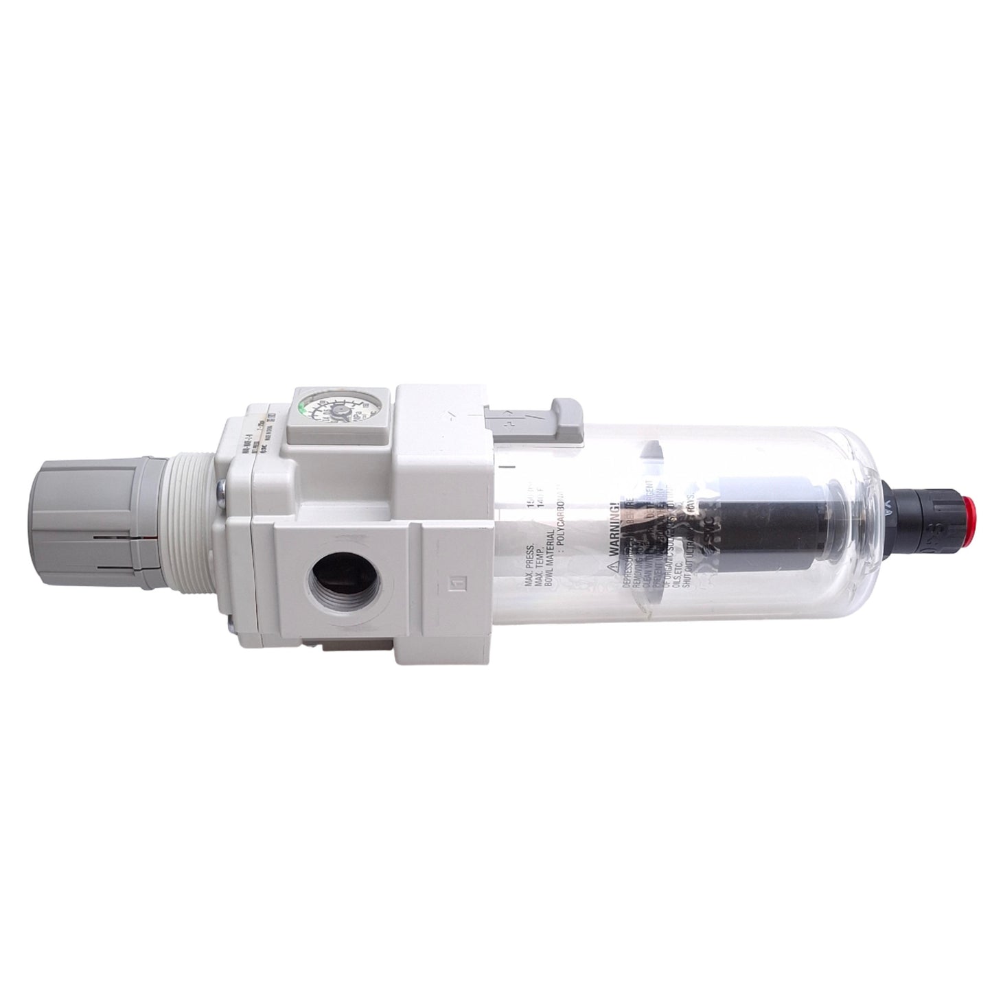 Used SMC AW40-N04DE-Z-B Filter/Regulator 7-125psi Set Pressure 1/2"NPT, 5µm, w/Gauge