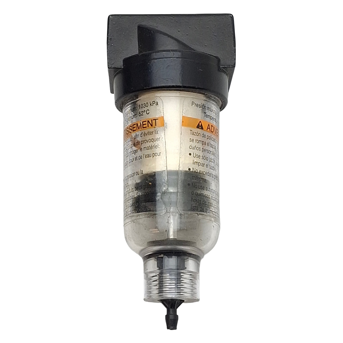 Used Parker 10F05ED Coalescing Filter, 1/8in NPT, 150psi, 17scfm, 6µm Filtration