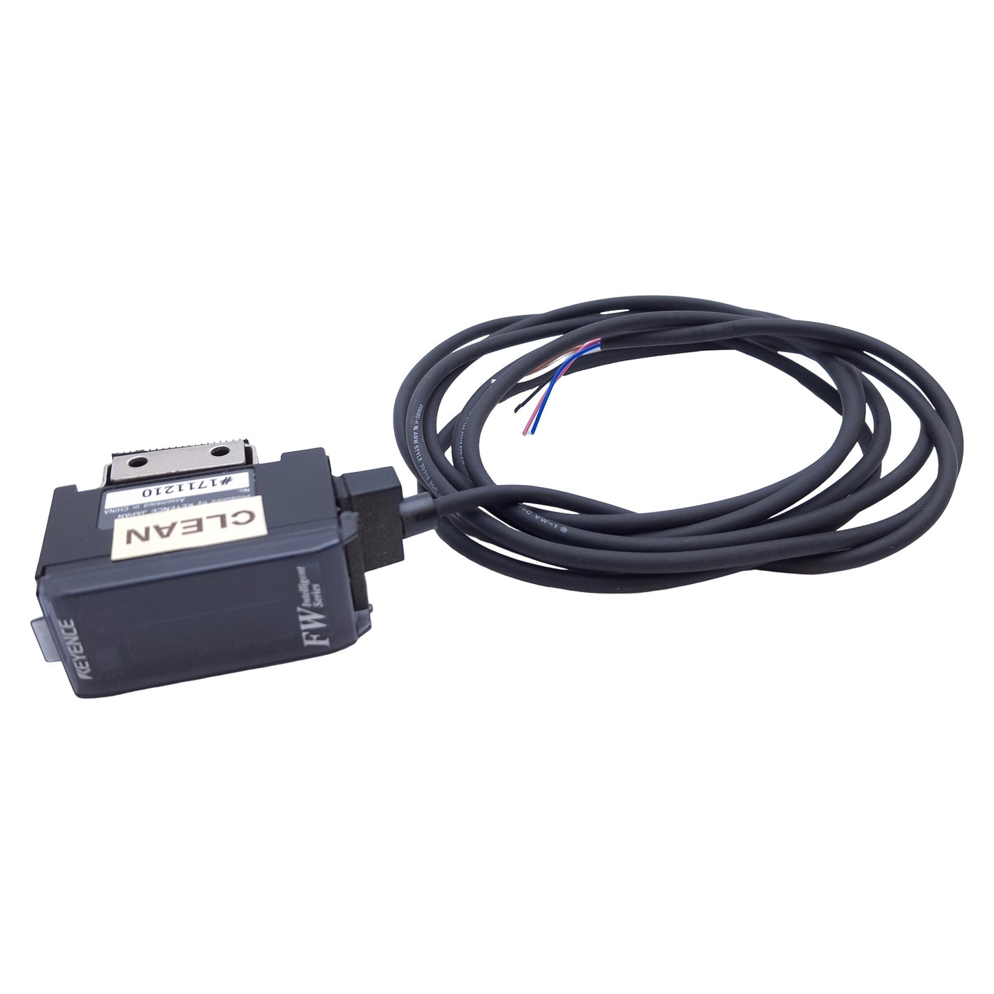 Used Keyence FW-V20 Amplifier Unit 24VDC In, 4-20mA Analog Out, NPN, 7ft Cable