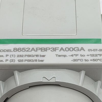 Used Asco 8652APBP3FA00GA Filter Regulator, 3/8in NPT, 125psi Set, 4450L/min, 5µm