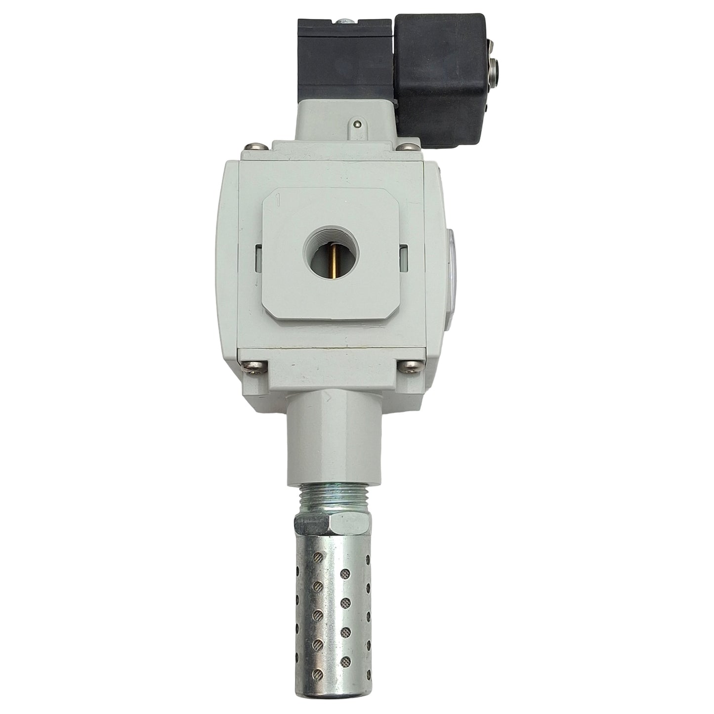 Used Asco 8652A5S83FA00F1 Pneumatic Solenoid Valve, 145psi Max, 3/8in NPT, 24VDC Coil