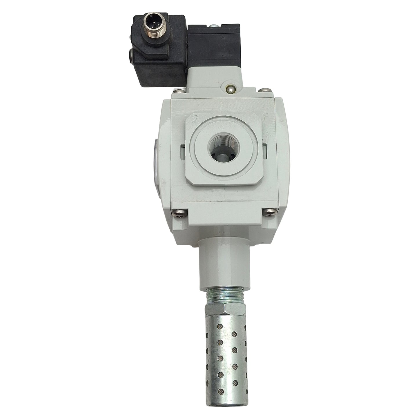 Used Asco 8652A5S83FA00F1 Pneumatic Solenoid Valve, 145psi Max, 3/8in NPT, 24VDC Coil