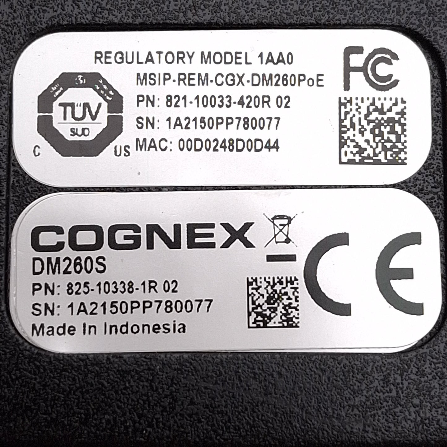 New – Open box Cognex 825-10338-1R DM260S DataMan Fixed-Mount Barcode Scanner, 752 x 480, PoE