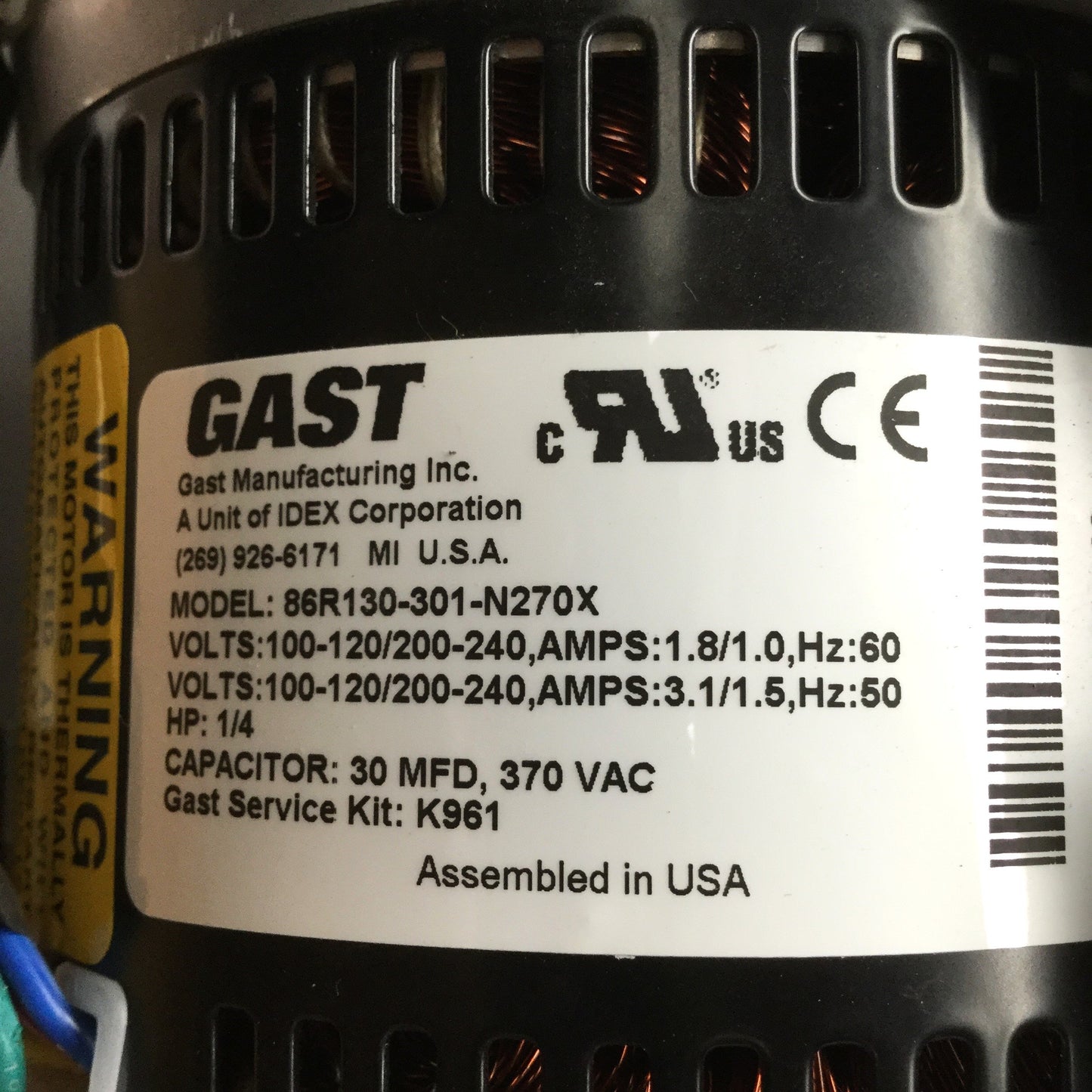 New Stratasys 403098-0001-S Fortus 380mc/450mc 3D Printer Pressure Pump Compressor