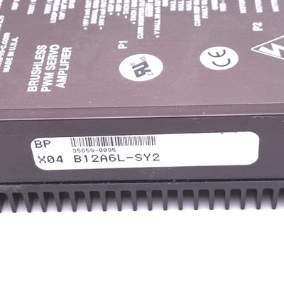 Used Advanced Motion Controls B12A6L-SY2 Brushless PWM Servo Amplifier, 20-60VDC