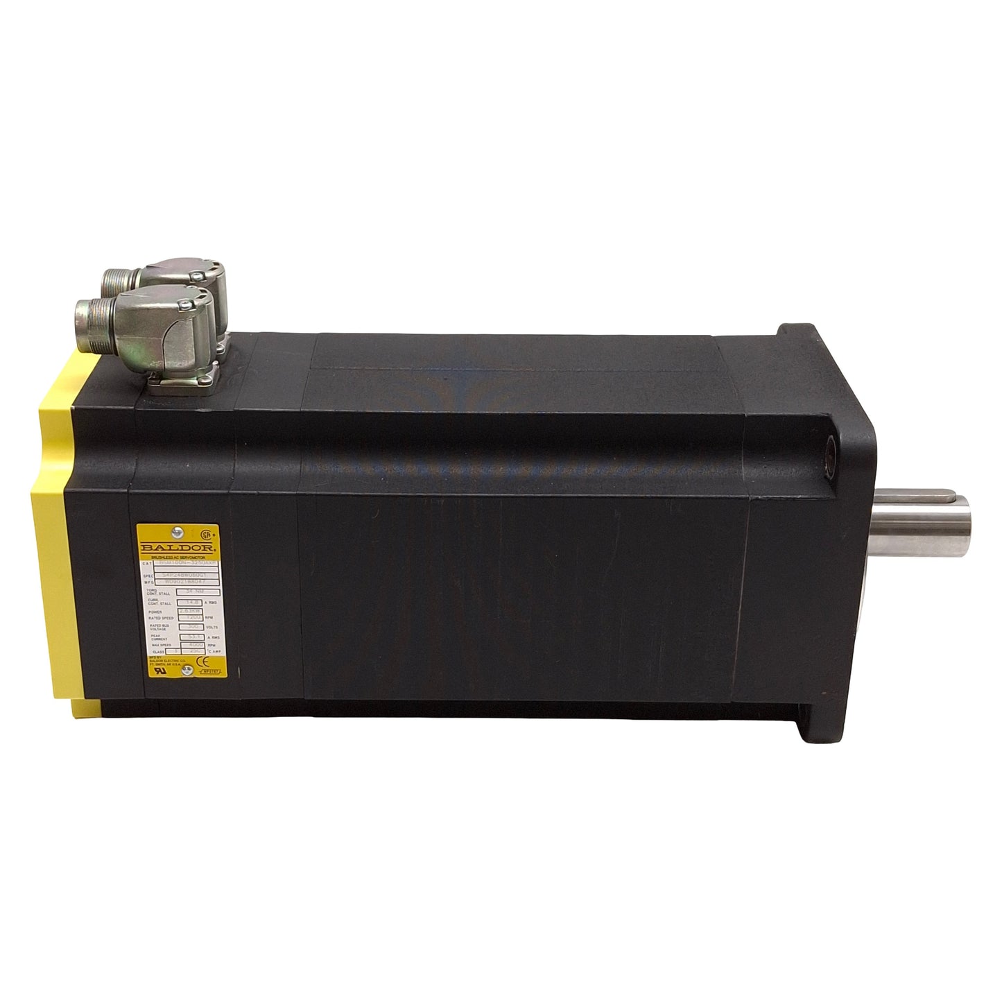 Used Baldor BSM100N-3250AXP Servo Motor, 2.63kW, 300VDC Bus, ø28mm Shaft, 1200rpm
