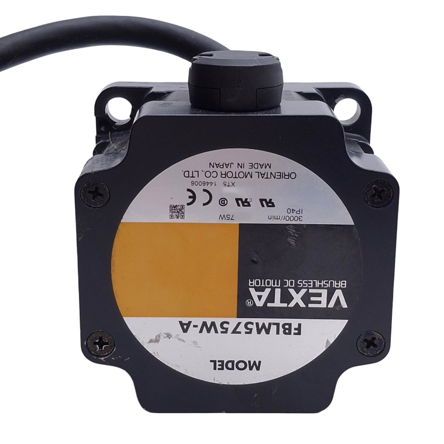 Used Oriental Motor FBLM575W-A Vexta Brushless Motor, 90mm Frame, 75Watts, 3000RPM