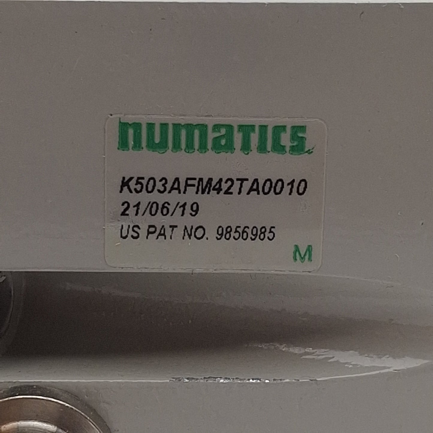 Used Numatics K503AFM42TA0010 Solenoid MidStation Manifold Block 1/4" Tube, 4-Pin M12