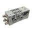 Used Numatics K503AFM42TA0010 Solenoid MidStation Manifold Block 1/4" Tube, 4-Pin M12
