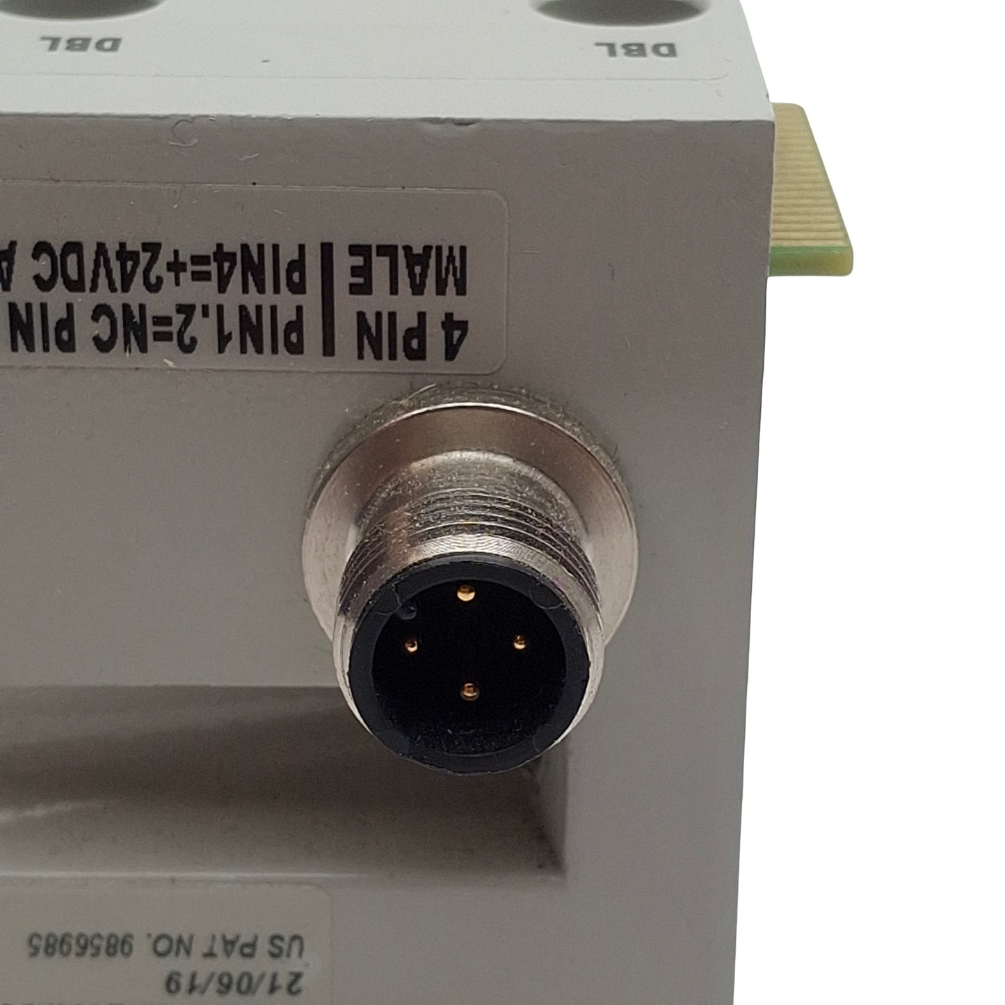 Used Numatics K503AFM42TA0010 Solenoid MidStation Manifold Block 1/4" Tube, 4-Pin M12