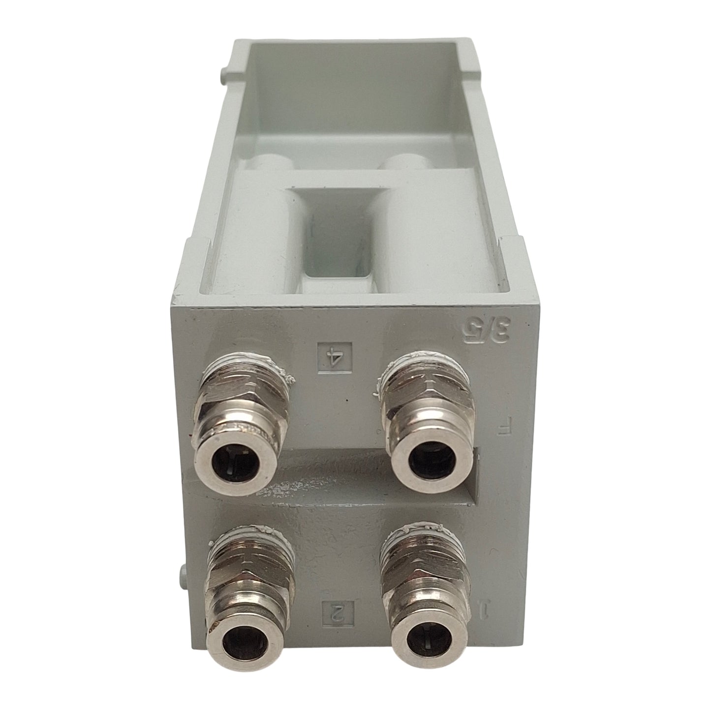 Used Numatics K503AZM22MA0010 Solenoid Valve Manifold Block, 2-Station, ø1/4in Tube