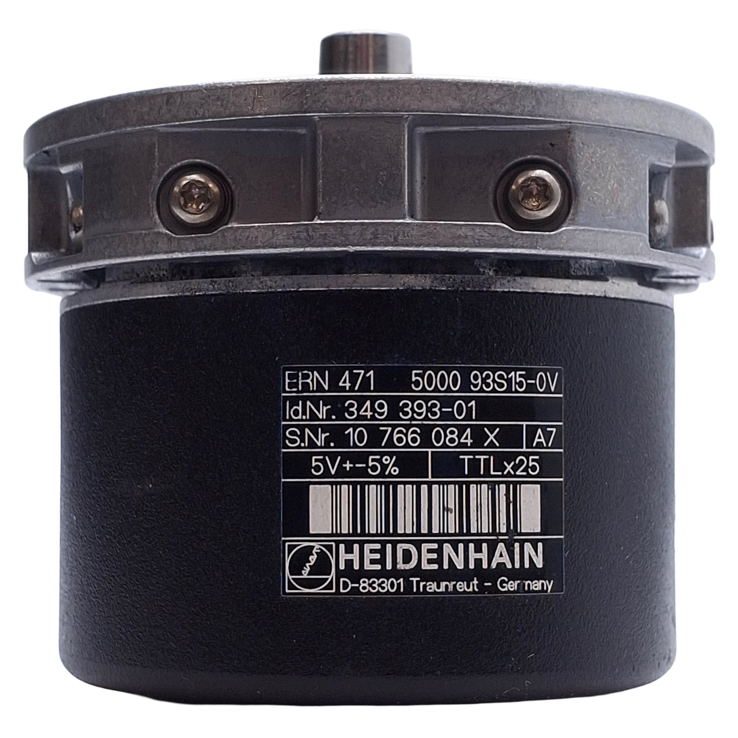 Used Heidenhain ERN 471 5000 93S15-0V Rotary Encoder 5V±5%, ø9mm Shaft, 0.5ft Cable