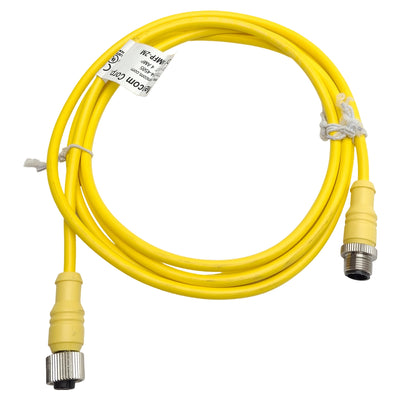 New Mencom MDC-4MFP-2M Cordset, 4-Pin M12 Male to Female, 4A 300VAC/DC, 2m Long
