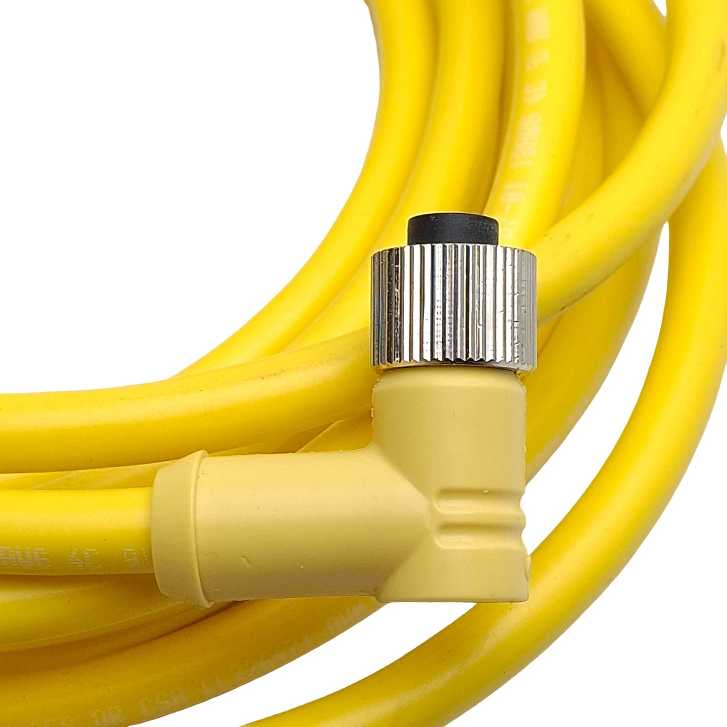 Used Numatics TD0405MAE0000000 Cordset 4-Pin M12 90° Female to Leads 4A 300VAC/DC, 4m