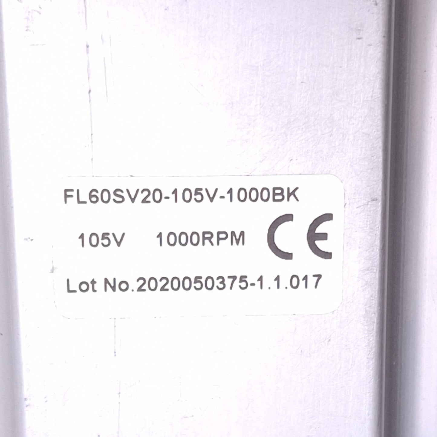 Used Fulling Motor FL60SV20-105V-1000BK Servo Motor, 105VDC, 1000rpm Max, ø12mm Shaft