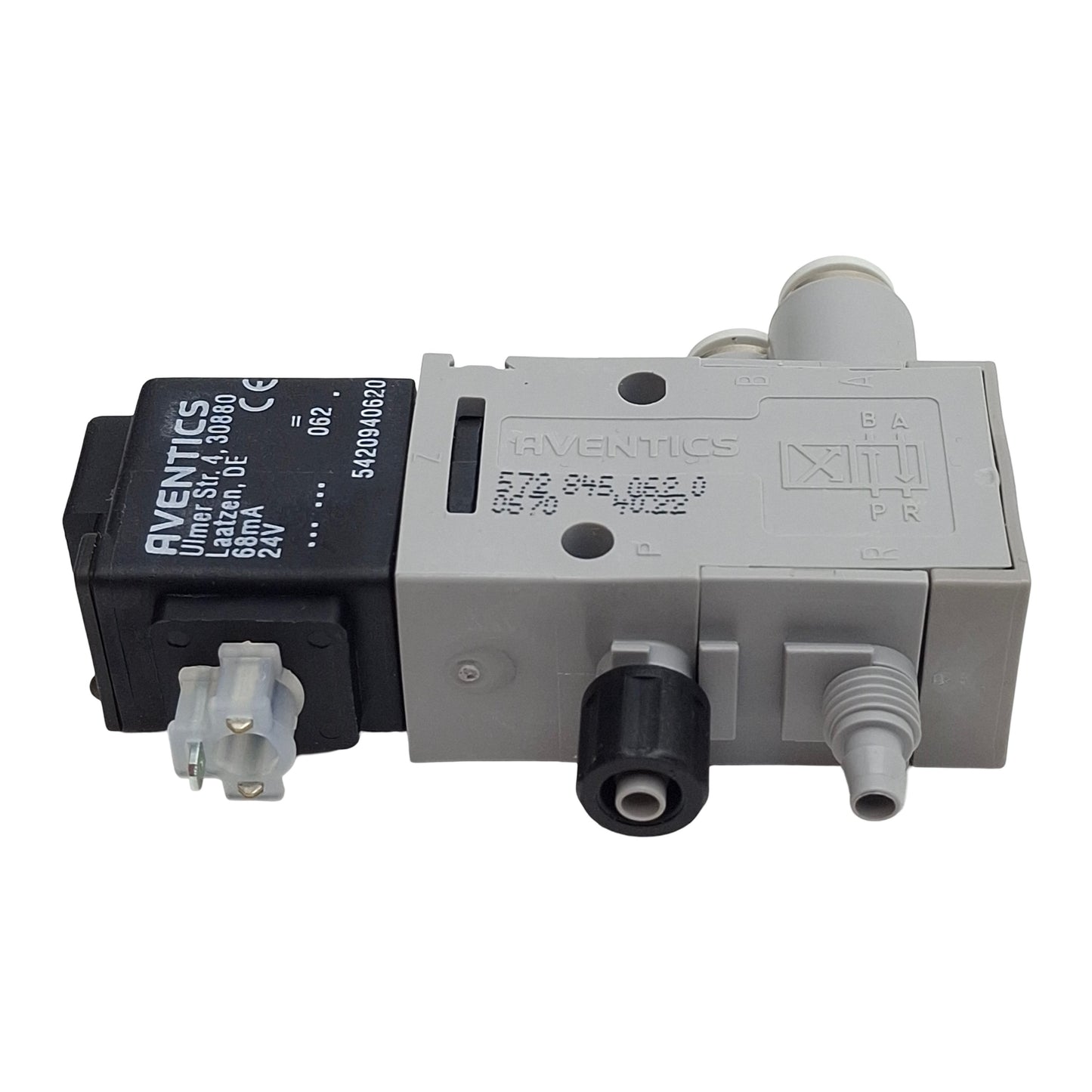 New Aventics 5728450620 Solenoid Control Valve 4/2-Way, ø6mm Tube, 10bar, 24VDC Coil