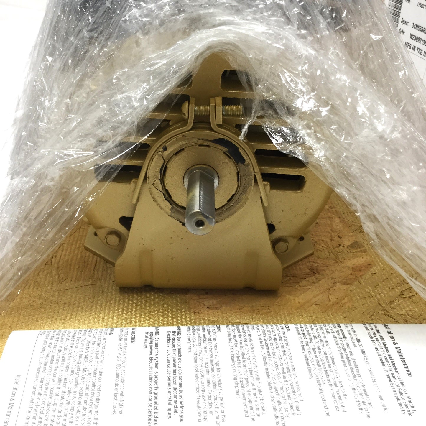 New Stratasys Baldor 400712-0002 F900 3D Printer Oven Blower Motor 115/230VAC 1/4HP