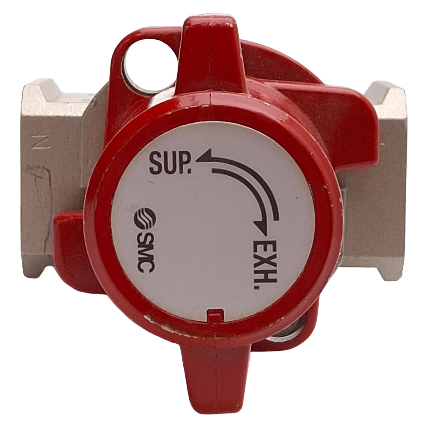 Used SMC VHS40-N03-Z Pressure Relief Lock-Out Valve, 3-Port, 15-150psi, 3/8in NPT