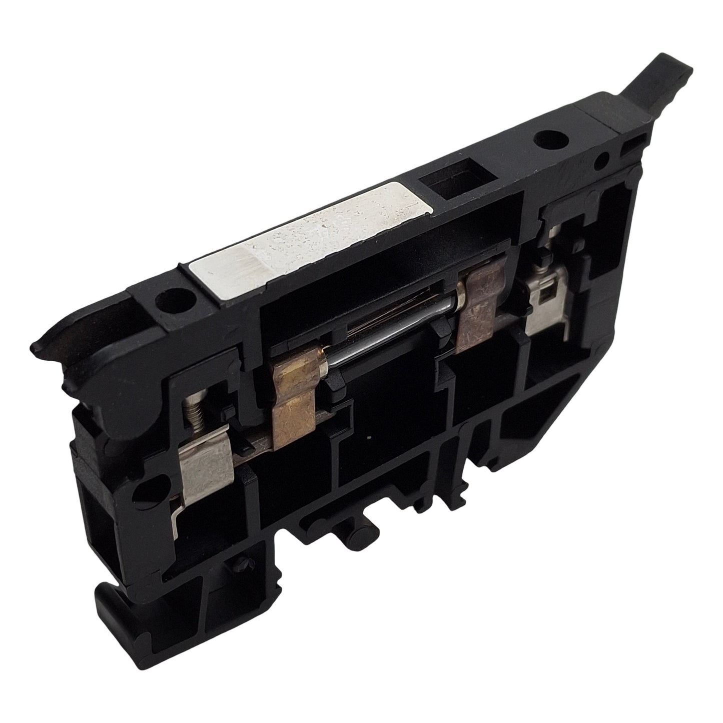 Used Lot of 5 Allen Bradley 1492-H6 Fuse Holder Terminal Block, 3x32mm Fuse, 15A 300V