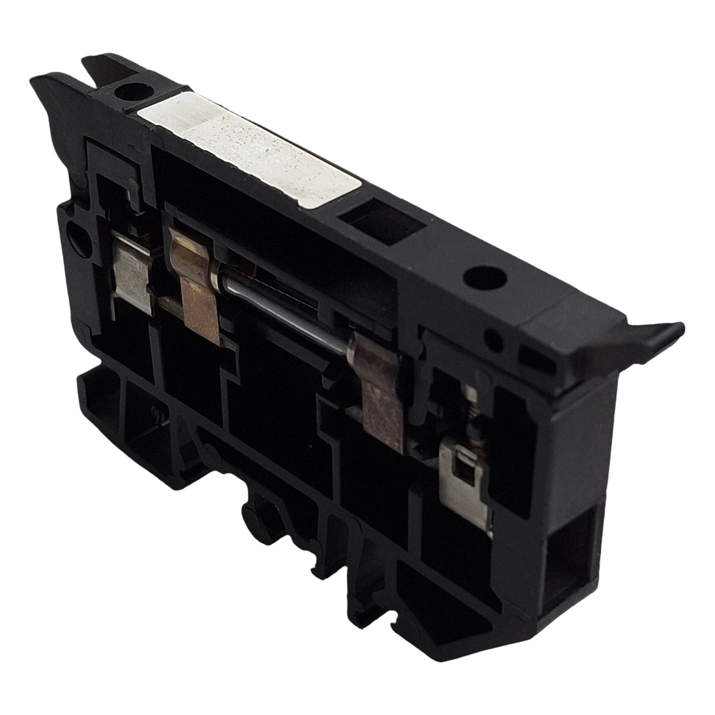 Used Lot of 5 Allen Bradley 1492-H6 Fuse Holder Terminal Block, 3x32mm Fuse, 15A 300V