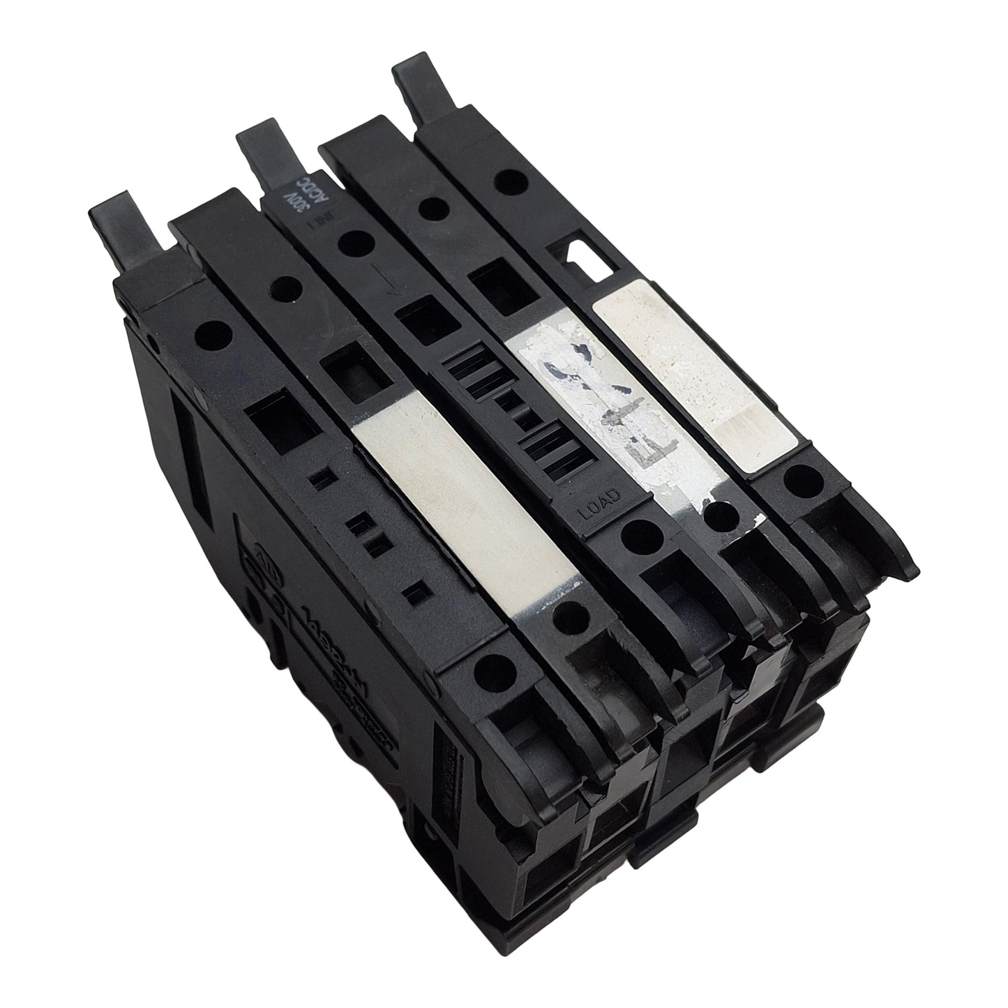 Used Lot of 5 Allen Bradley 1492-H6 Fuse Holder Terminal Block, 3x32mm Fuse, 15A 300V