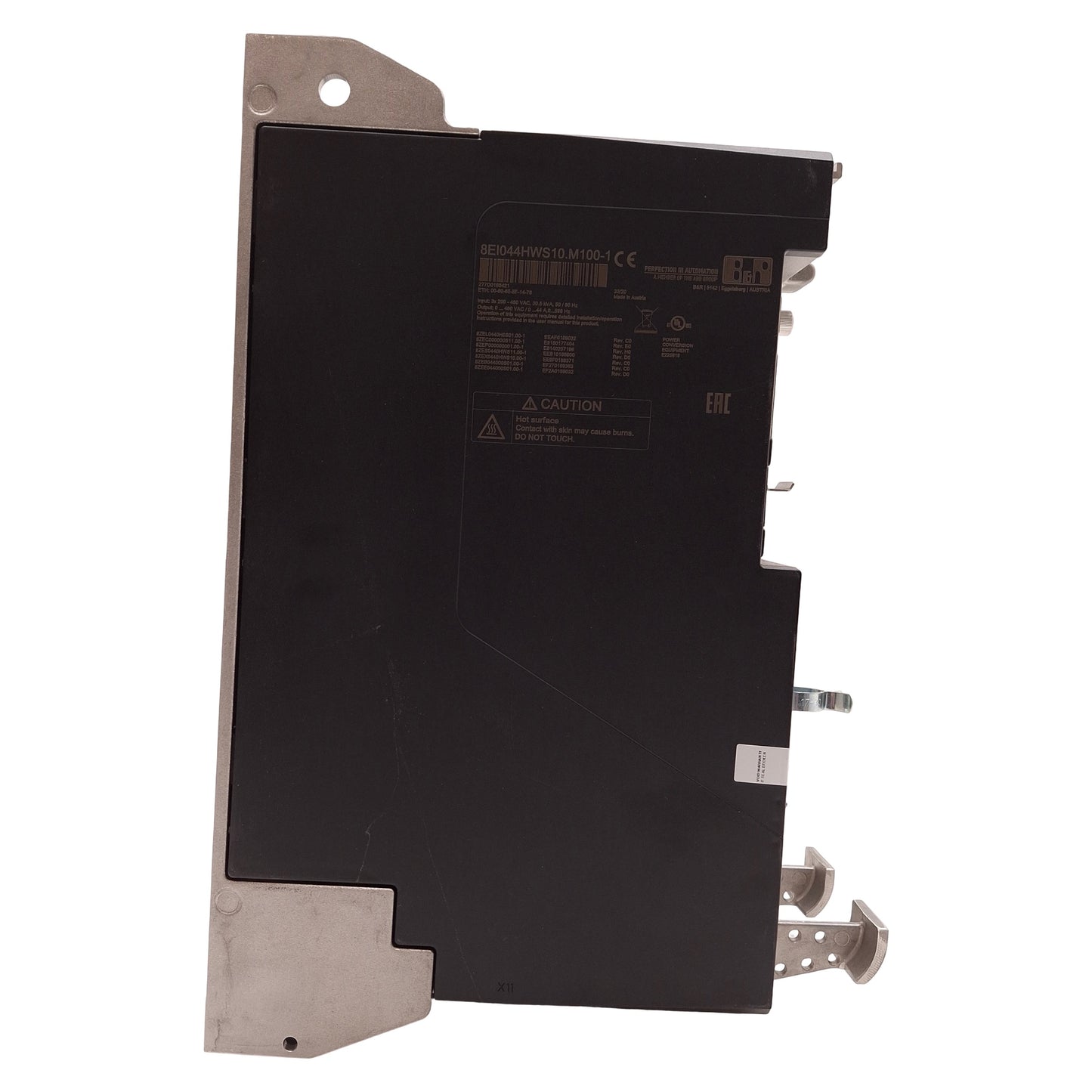 Used B&R 8EI044HWS10.M100-1 ACOPOS P3 Servo Drive 200-480VAC/24VDC In, 0-480VAC Out