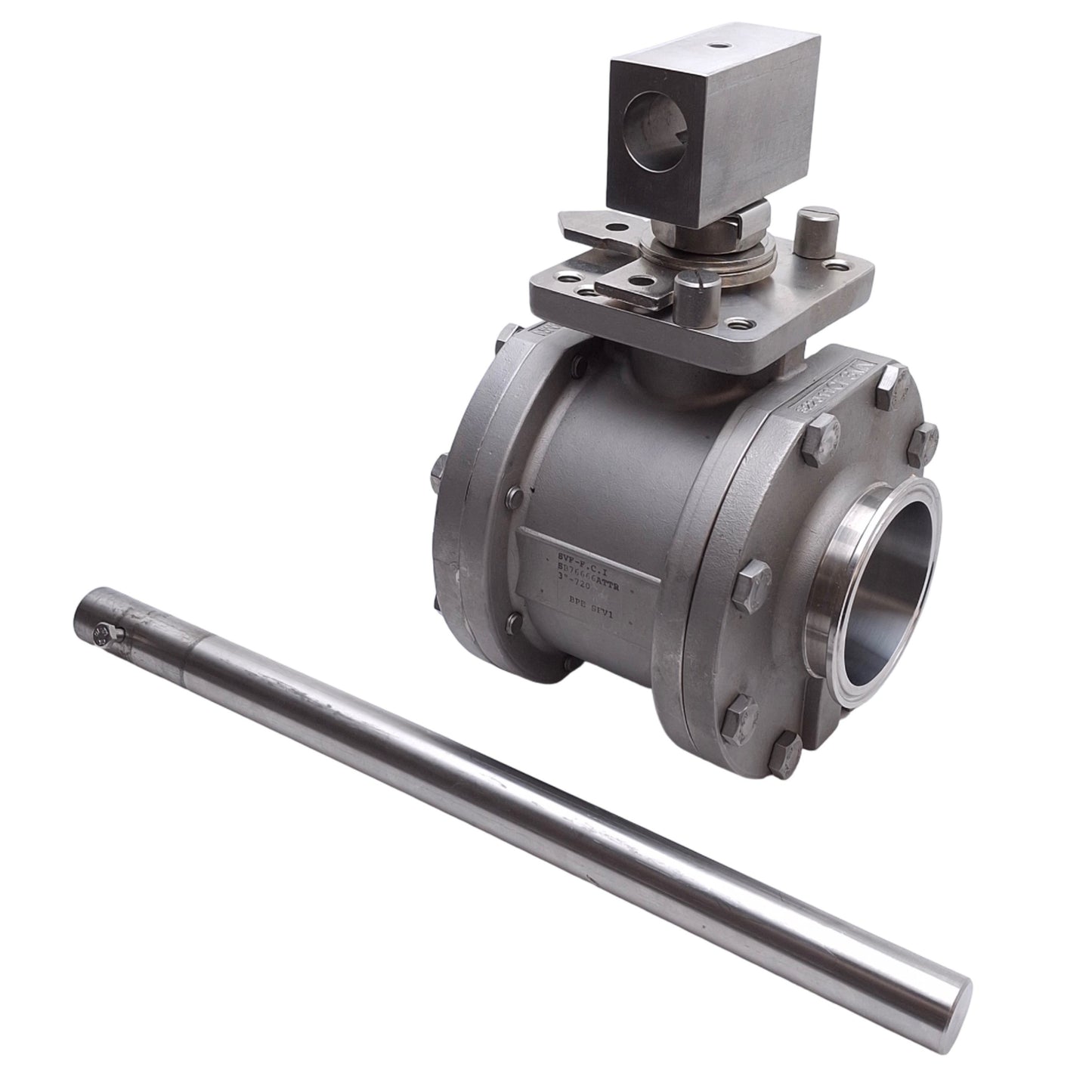 Used SVF Flow Control SB666ATTR-3in-720 Ball Valve, Stainless Steel, 3in Sanitary