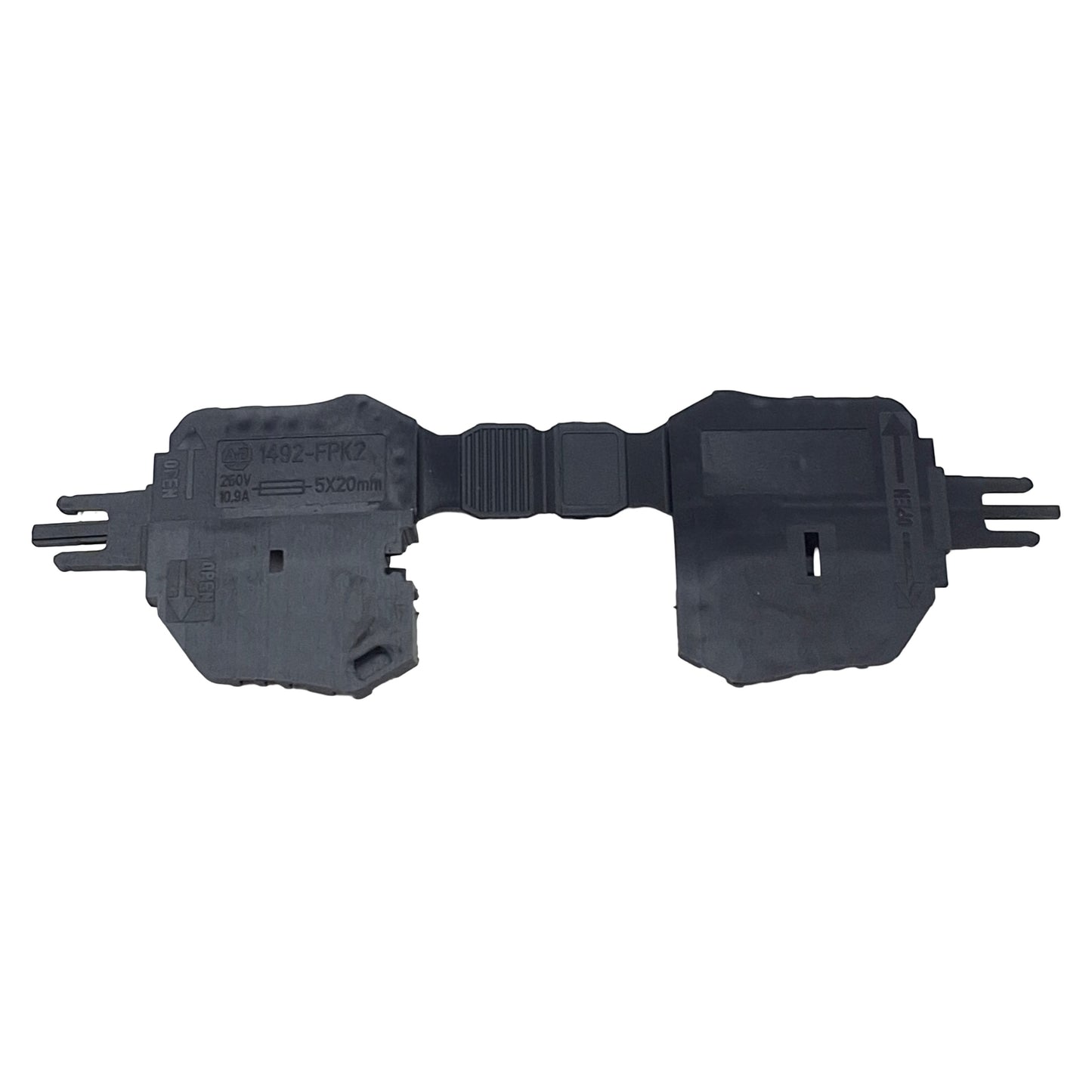 New Lot of 5 Allen Bradley 1492-FPK2 Fuse Plug Terminal, 5x20mm Fuse, 10.9A 250V