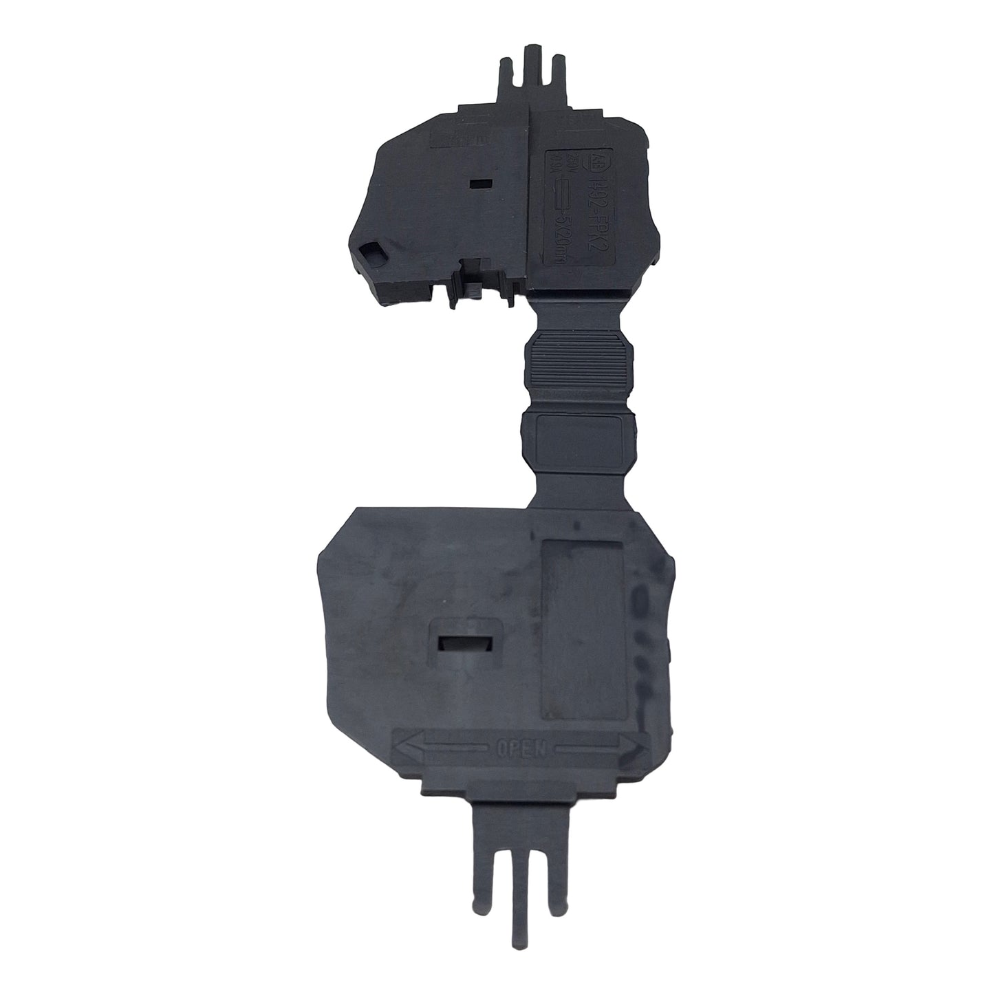 New Lot of 5 Allen Bradley 1492-FPK2 Fuse Plug Terminal, 5x20mm Fuse, 10.9A 250V