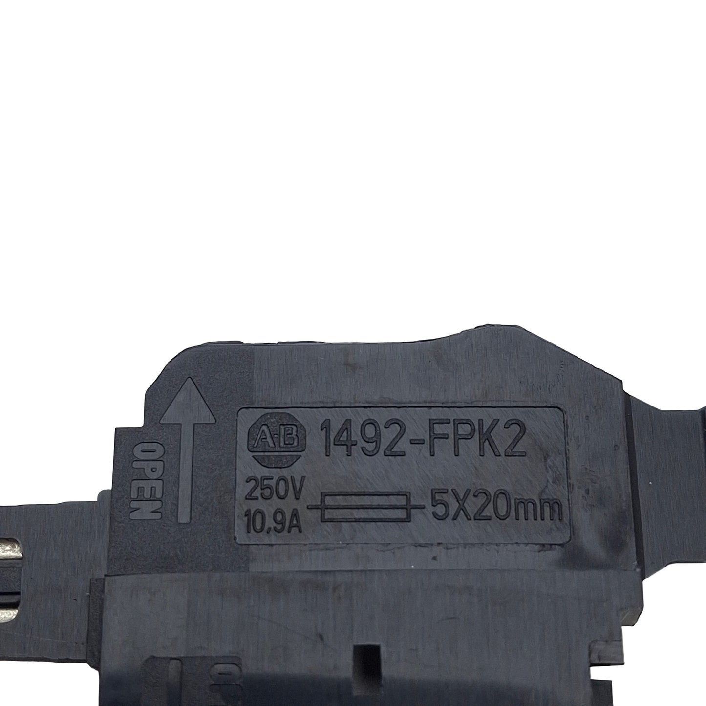 New Lot of 5 Allen Bradley 1492-FPK2 Fuse Plug Terminal, 5x20mm Fuse, 10.9A 250V