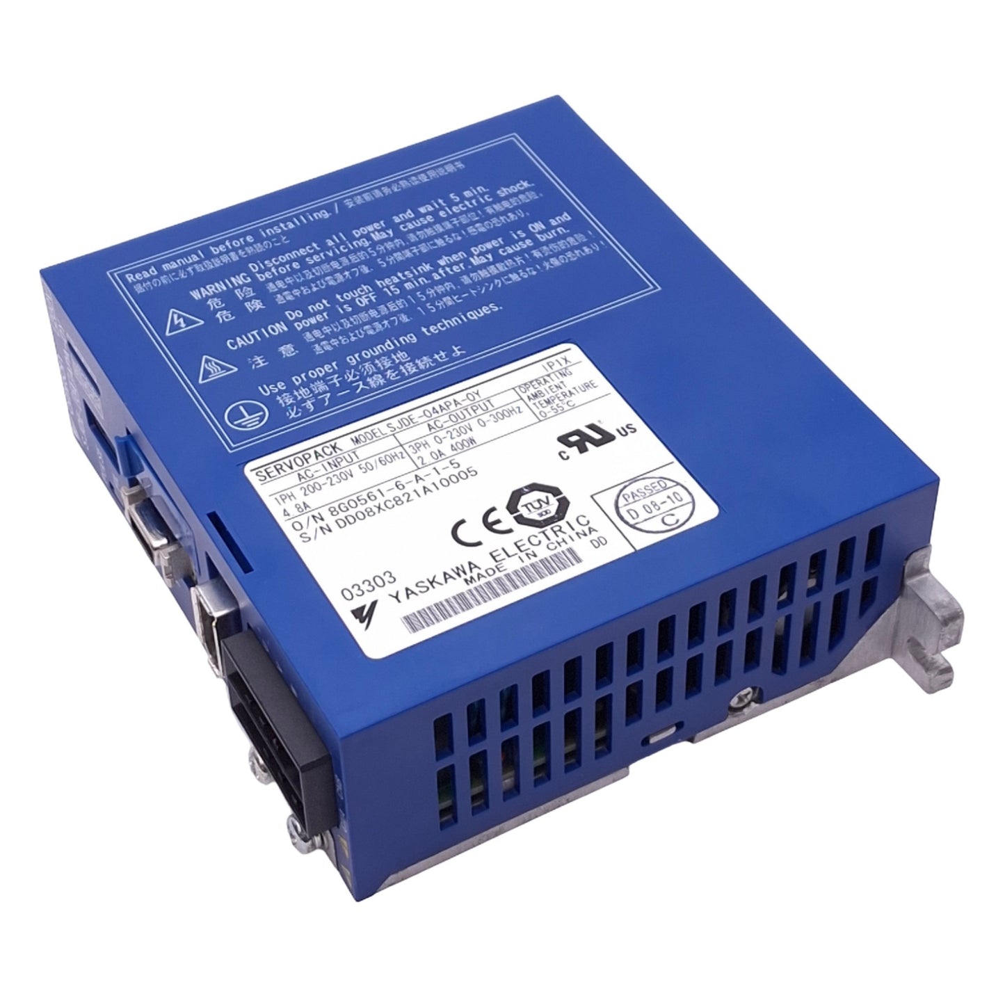 Used Omron SJDE-04APA-0Y ServoPack Servo Driver, 3-ph 0-230VAC 0-300Hz, 400W Max