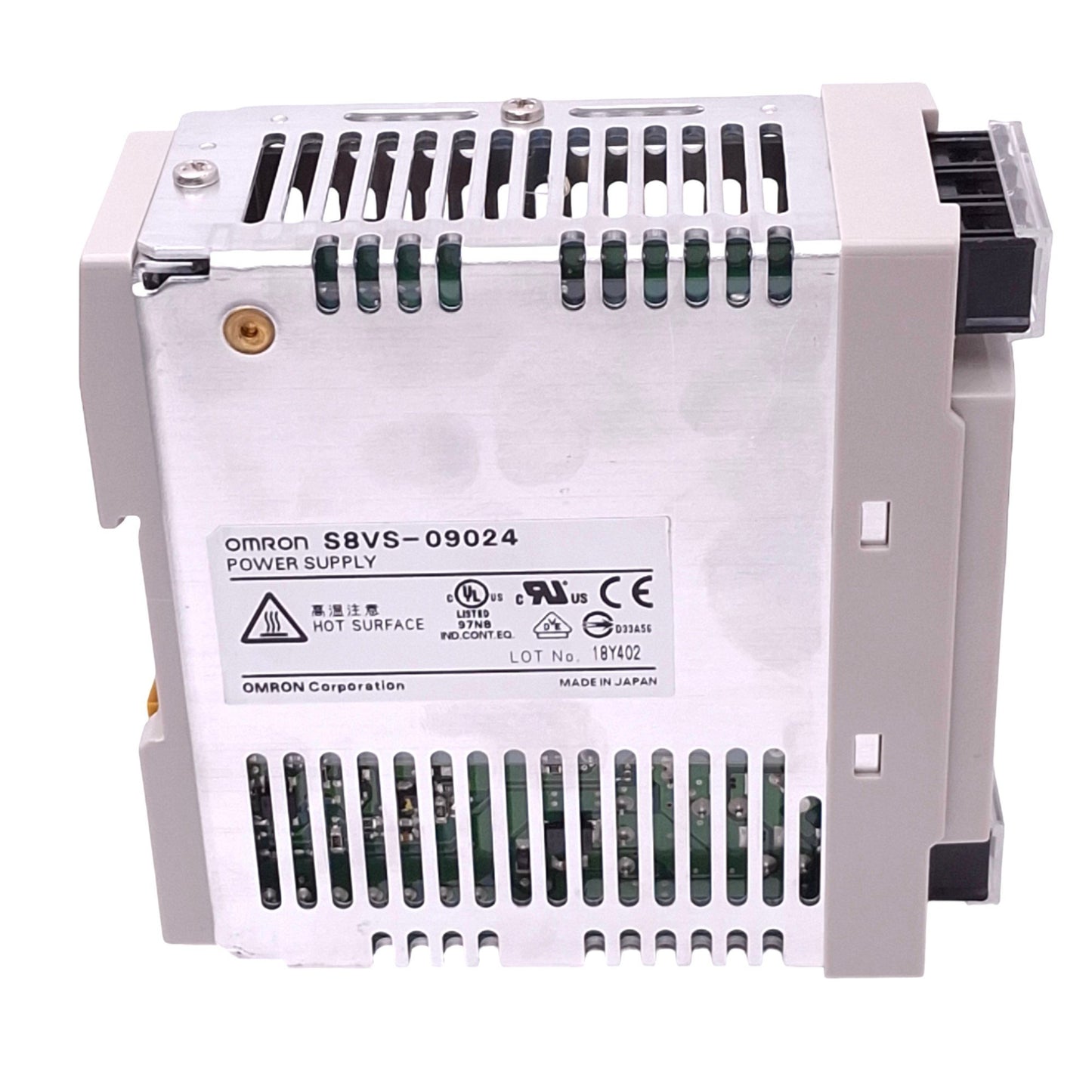 Used Omron S8VS-09024 Power Supply, 100-240VAC In, 24VDC 3.75A Out, 90W Max