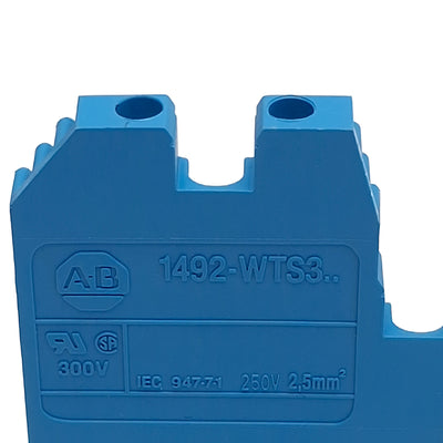 New Lot of 5 Allen Bradley 1492-WTS3-B 3-Circuit Terminal Block, 10A 300VAC/VDC