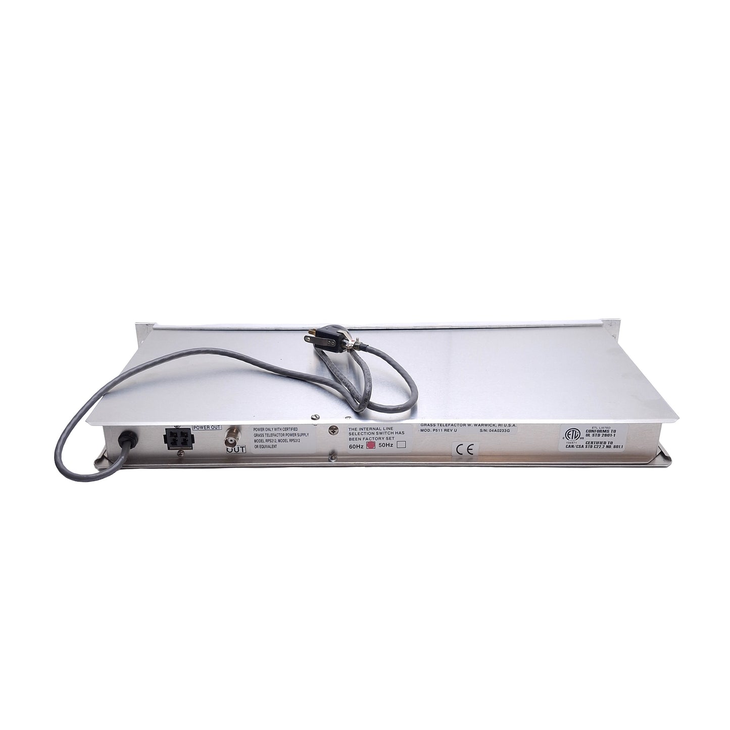 Used Grass Telefactor P511 AC Amplifier For C2 Laboratory Amplifier, 60Hz, BNC Out