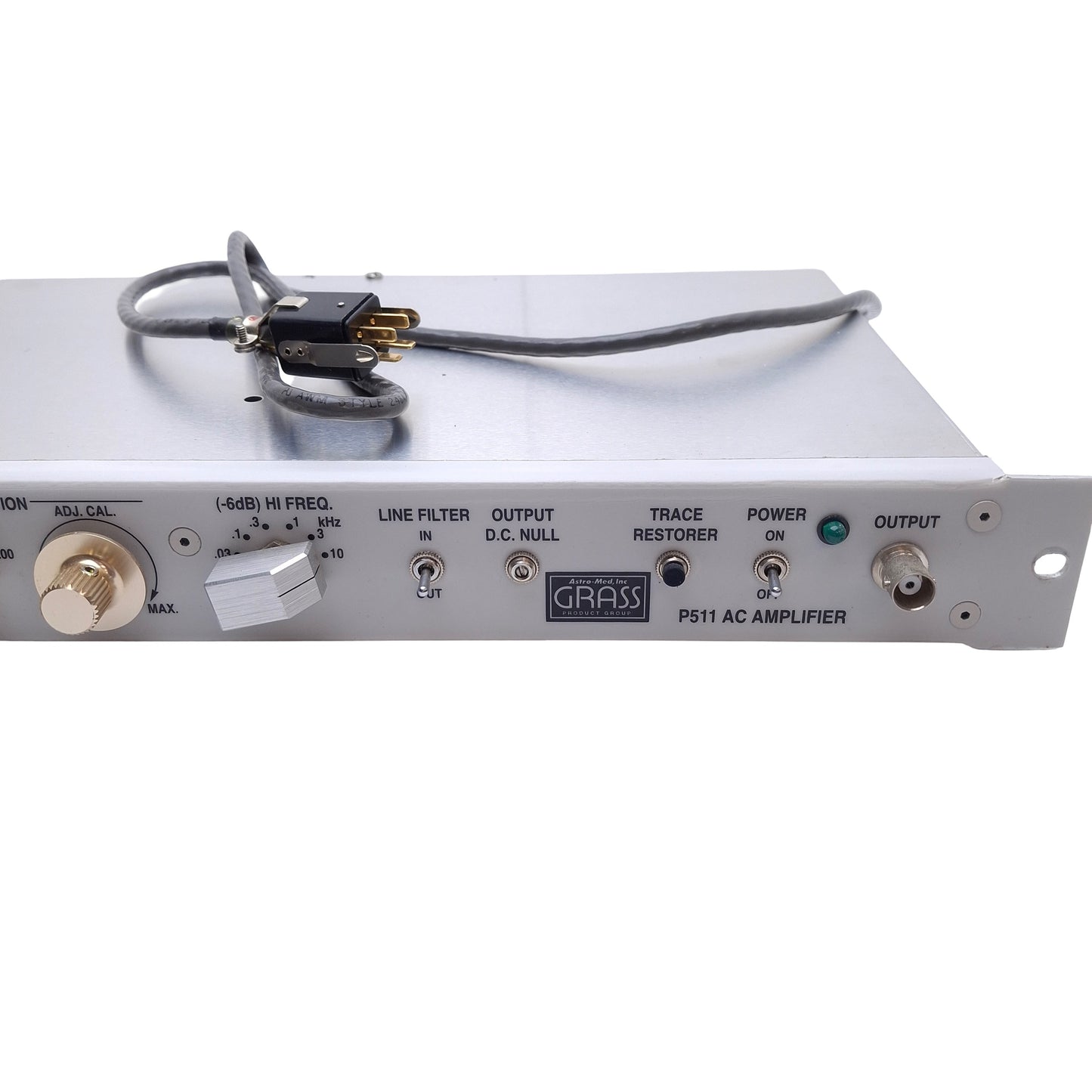 Used Grass Telefactor P511 AC Amplifier For C2 Laboratory Amplifier, 60Hz, BNC Out