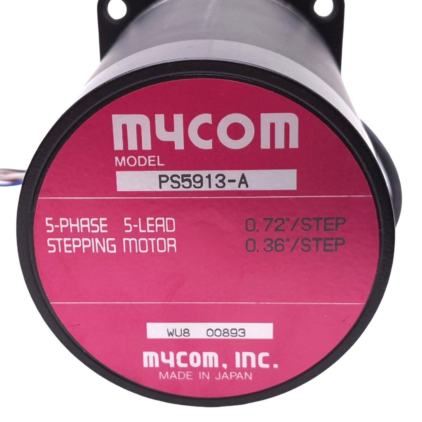 Used MYCOM PS5913-A Stepping Motor, 5-Phase 5-Lead, 0.72° 0.36° Step, 1.4A, 38kgcm