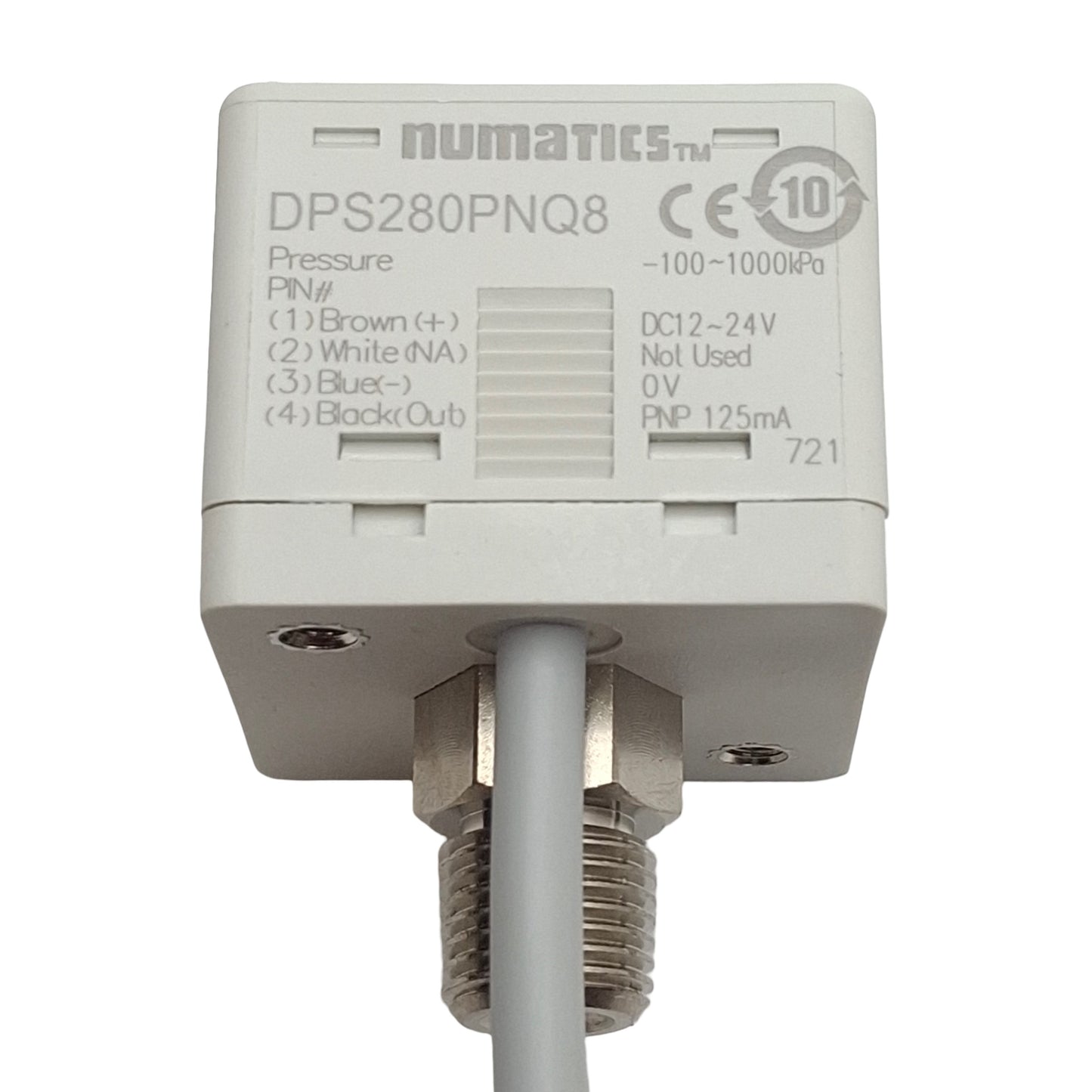 New Numatics DPS280PNQ8 Digital Pressure Switch, PNP 125mA, 12-24VDC, -100~1000kPa